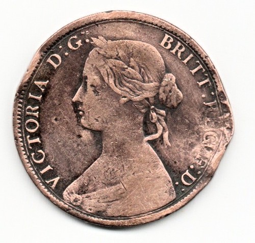 1860 victorian halfpenny - 1860,