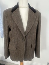Laura Ashley Ladies Brown Pure New Wool Jacket . Blazer. 12. MR26234 
