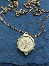 Nice talisman SOS necklace with 20 inch chain and Maltese cross design