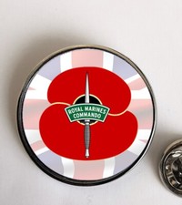 Royal Marines Commando Poppy Lapel Badge