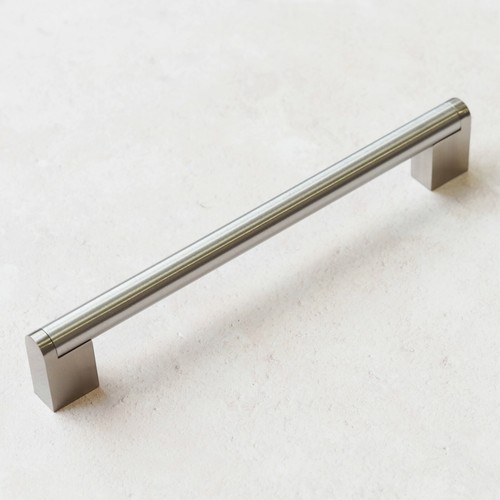 Nickel kitchen cupboard handle - cupboard,