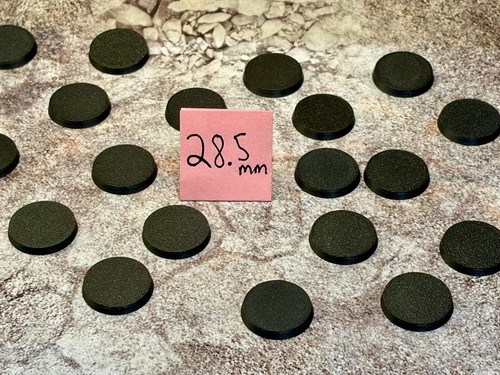 Round bases 5mm - 28.5mm, miniature