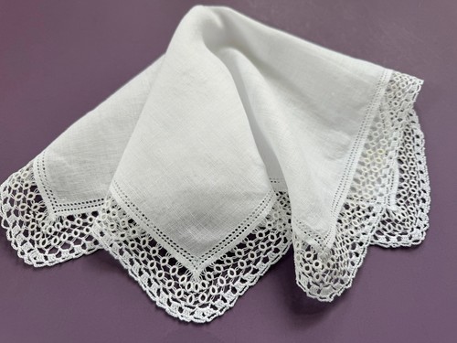 Vintage hanky white irish - vintage,