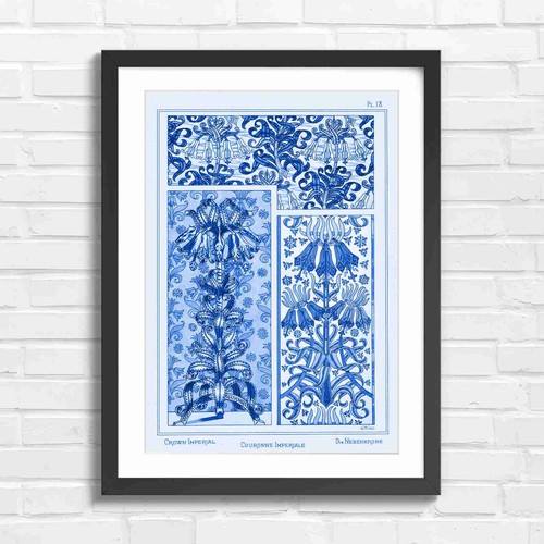 Crown imperial art nouveau - art,