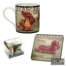 Pedigree Pals Mug & Coaster Gift Set  Dachshund