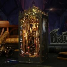 Miniature Creative Williamsburg William Castle Book Nook 3D DIY Puzzle Kit Led