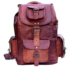 Leather Backpack Bag Rucksack