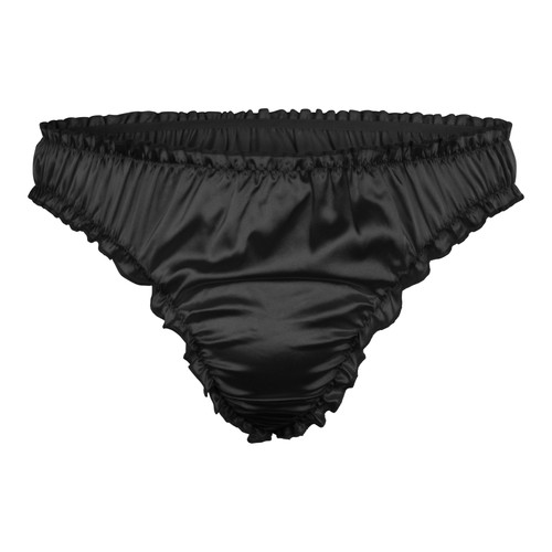 Silky satin ruffle sissy - ruffle,