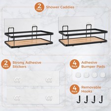 2 Pack Self Adhesive Bathroom