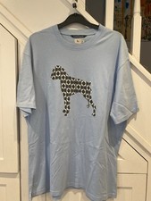 One True Saxon Pale blue T-Shirt With Black & Grey Dog Pic Size 3XL