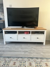 IKEA Hemnes TV Bench, white stain/light brown, 148x47x57 cm, Fully assembled