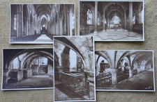 x 5 York Minster Cathedral Interior, Yorkshire, Walter Scott Postcards
