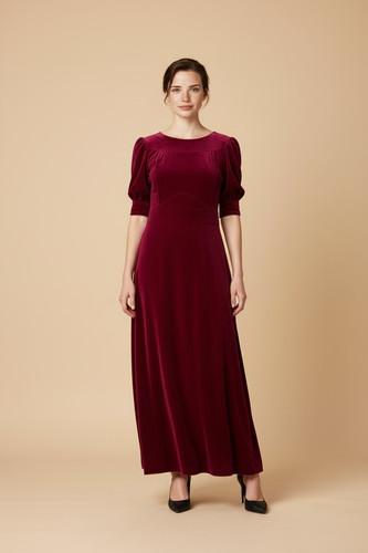 Velvet maxi dress evening - dress,