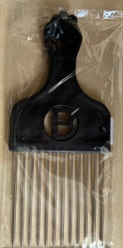 Metal spike afro comb - metal,