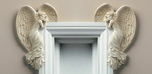 Angel wings door cream - wings,