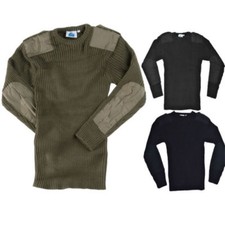 Crew Neck Combat Jumper Army  Security Pullover Military Police Black Navy S-3XL