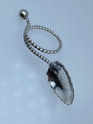 Antique silver caddy - silver, spoon