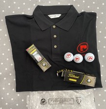 Golf Polo Shirt Black Petroplus LOGO, with 6x Titleist Petroplus LOGO Golf Balls