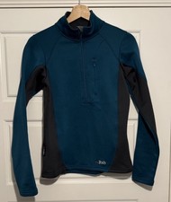Rab Power-stretch, Blue/Grey, Size UK 10, 1/2 Zip, Polartec - Base Layer