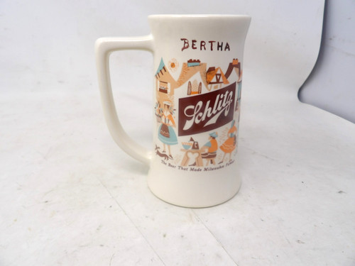 Schlitz beer mug ceramic - beer,