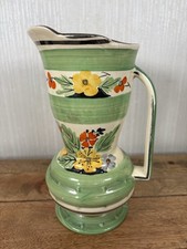 Vintage 1940s Large Wade Heath Jug Vase 23cm Tall Hand Painted See Description