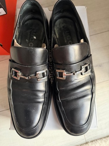 Gucci black horsebit loafers - gucci,