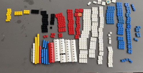 Vintage lego brick - flat, curves