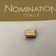 Nomination Genuine Classic Bracelet Charm Gold Husband #