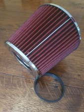 Performance Car Air Filter like K&N  76mm with free adaptor ring for 70mm