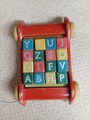 Vintage pull along toy car - pull,