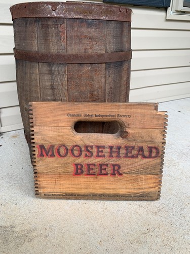 Vintage moosehead beer wooden - vintage,