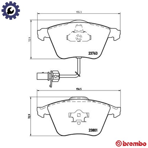 Brake pad set - brake, 85