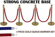 4 BRASS QUEUE BARRIER CONCRETE