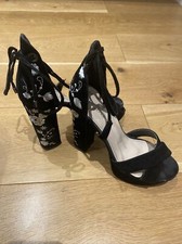 BEBO Black High Heel Open Toe