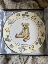 Bargain - Huge Reduction - BOXED ROYAL WORCESTER BONE CHINA PLATE - CHRISTENING