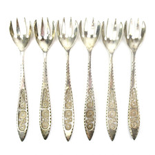6 Filigree Dessert Forks 830