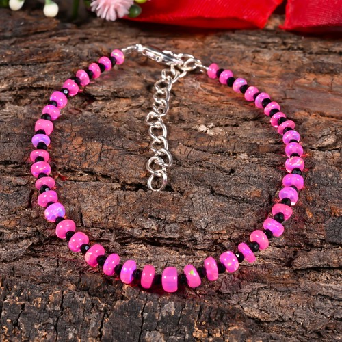 Pink ethiopian opal black - pink,