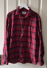 Check Flannel Shirt Red Long