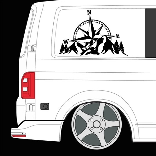 Large compass mountain - 2x,