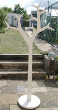 Swedese Tree Shape White Wooden Contemporary Modernist Coat Hanger Stand Swedish