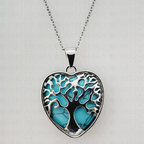 Quartz crystal necklace tree - quartz,