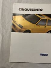 Fiat Cinquecento Brochure 1995 - S  SX  Sporting  Abarth