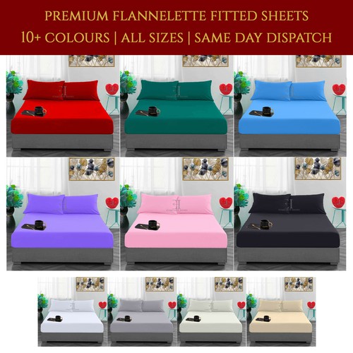 Flannelette fitted bed sheet - fitted,