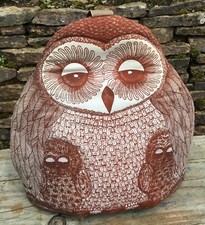 Vintage Owl Tea Cosy Cotton Countryside Art Design Hand Printed England Retro