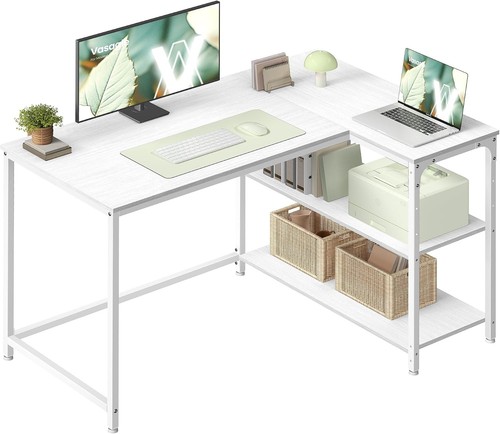 Vasagle shaped corner desk - l,