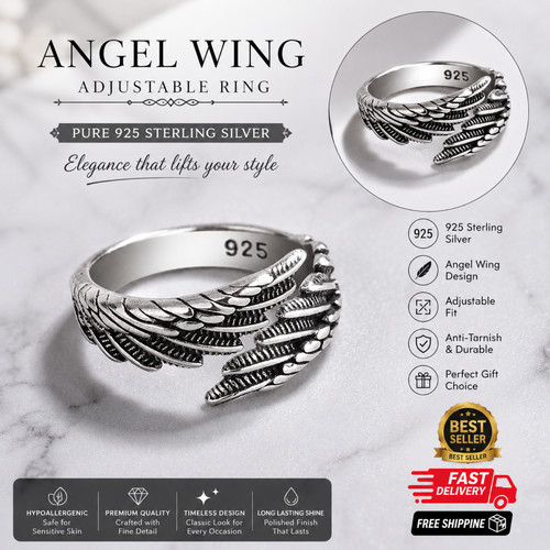 Vintage angel wing adjustable - angel,