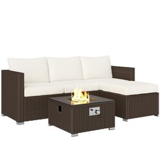 Outsunny 4 Seater Rattan Sofa