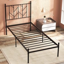 Single Black Metal Bed Frame