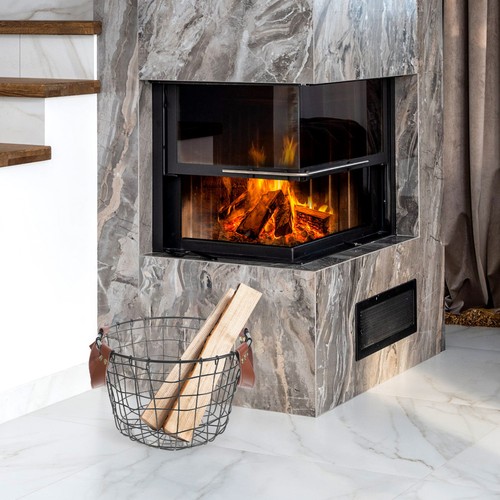 Black metal firewood storage - black,
