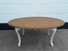 Oak Coffee Table Shabby chic White/Cream Colonial Style.